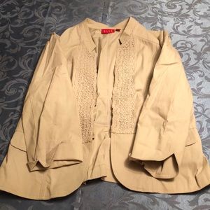 A tan blazer